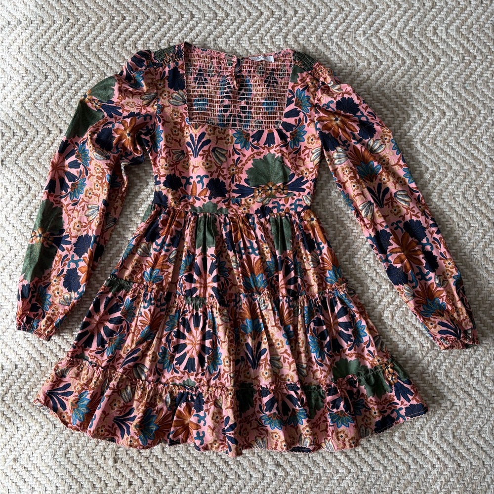 Floral Long Sleeve Mini Dress